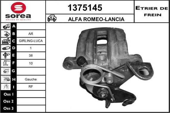 SNRA 1375145 - Bremžu suports www.autospares.lv