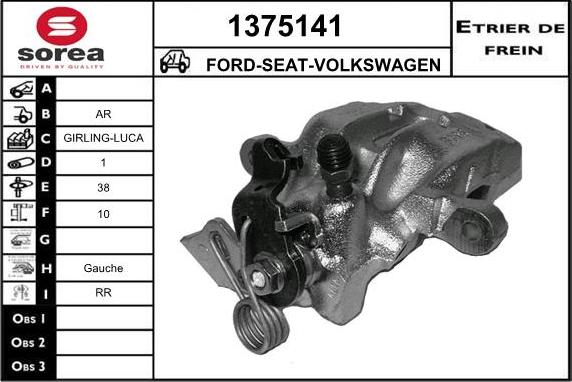 SNRA 1375141 - Bremžu suports autospares.lv