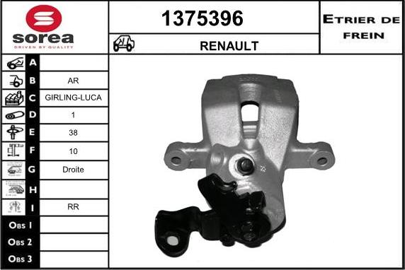 SNRA 1375396 - Brake Caliper www.autospares.lv