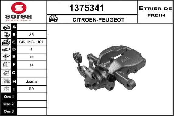 SNRA 1375341 - Bremžu suports www.autospares.lv