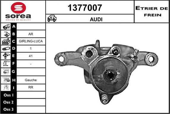 SNRA 1377007 - Bremžu suports www.autospares.lv