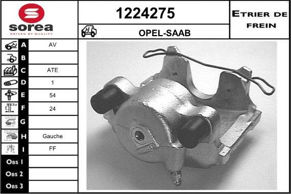 SNRA 1224275 - Brake Caliper www.autospares.lv