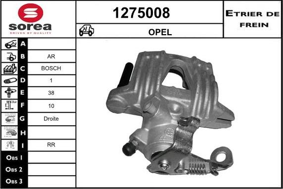 SNRA 1275008 - Bremžu suports autospares.lv