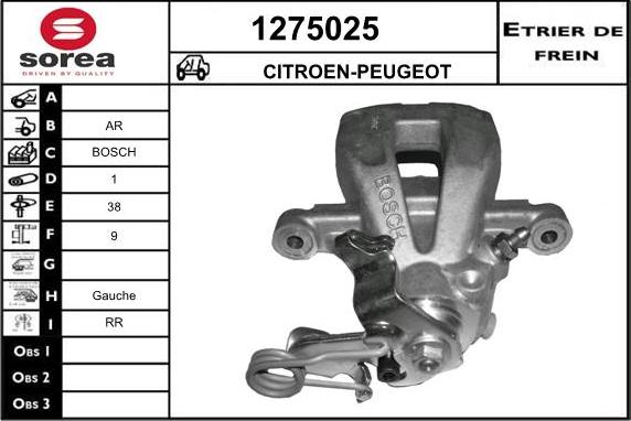 SNRA 1275025 - Тормозной суппорт www.autospares.lv