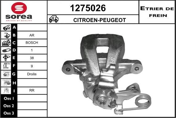 SNRA 1275026 - Bremžu suports www.autospares.lv