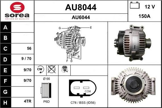 SNRA AU8044 - Ģenerators autospares.lv