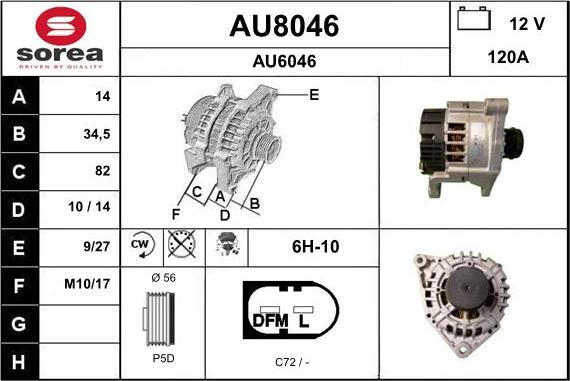 SNRA AU8046 - Ģenerators autospares.lv