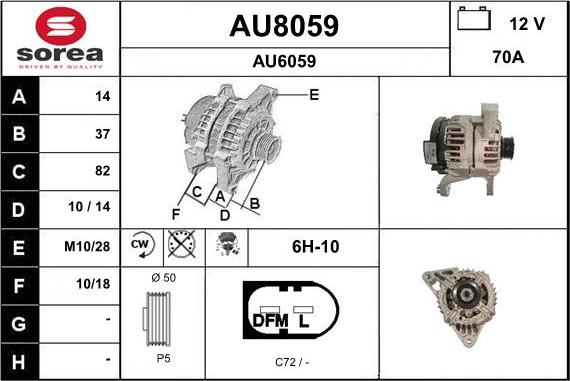 SNRA AU8059 - Ģenerators autospares.lv