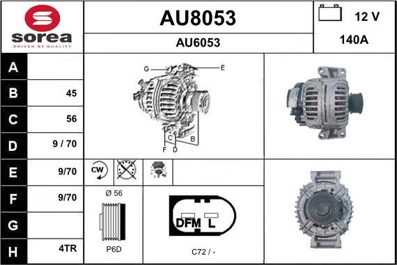 SNRA AU8053 - Генератор www.autospares.lv