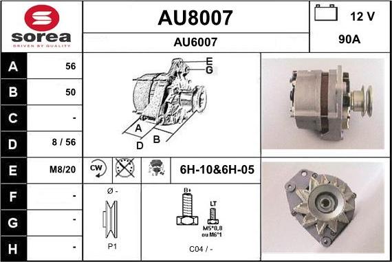 SNRA AU8007 - Ģenerators autospares.lv