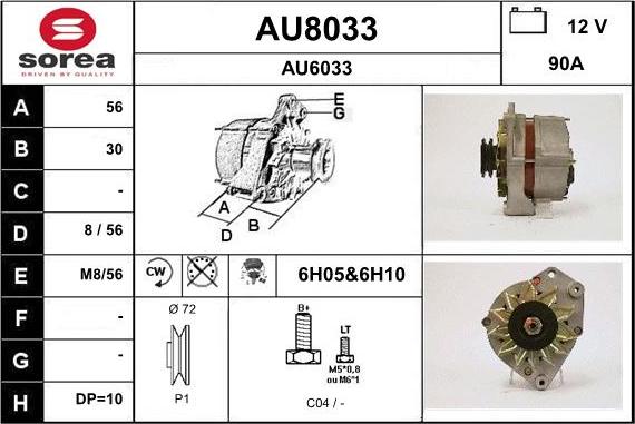 SNRA AU8033 - Генератор www.autospares.lv