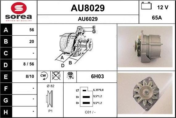 SNRA AU8029 - Ģenerators autospares.lv