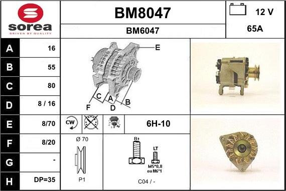 SNRA BM8047 - Ģenerators autospares.lv