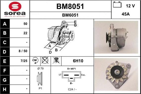 SNRA BM8051 - Ģenerators autospares.lv