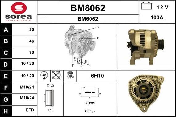 SNRA BM8062 - Генератор www.autospares.lv