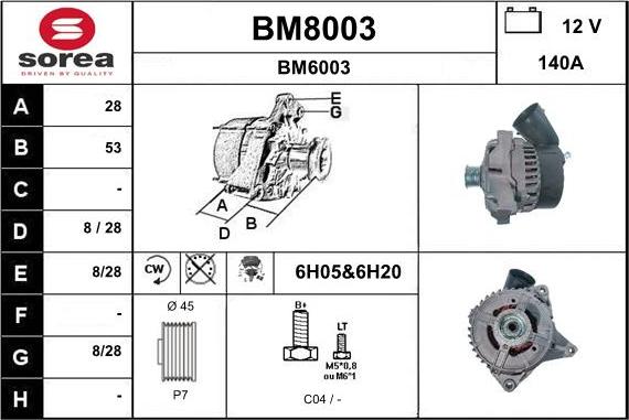 SNRA BM8003 - Генератор www.autospares.lv