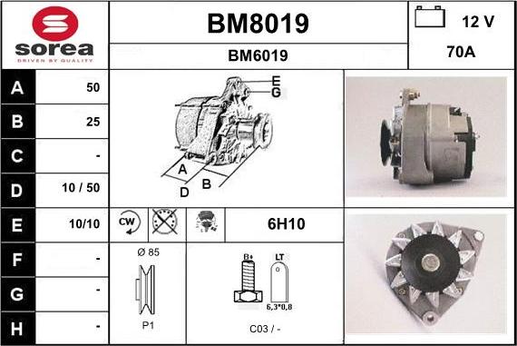 SNRA BM8019 - Ģenerators autospares.lv