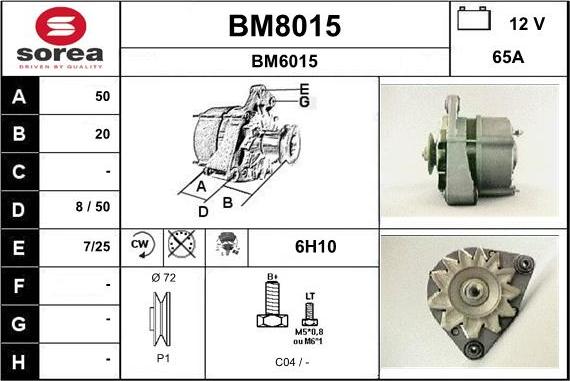 SNRA BM8015 - Ģenerators autospares.lv