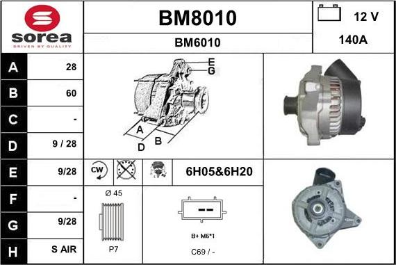 SNRA BM8010 - Ģenerators autospares.lv