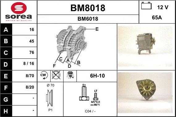 SNRA BM8018 - Ģenerators autospares.lv