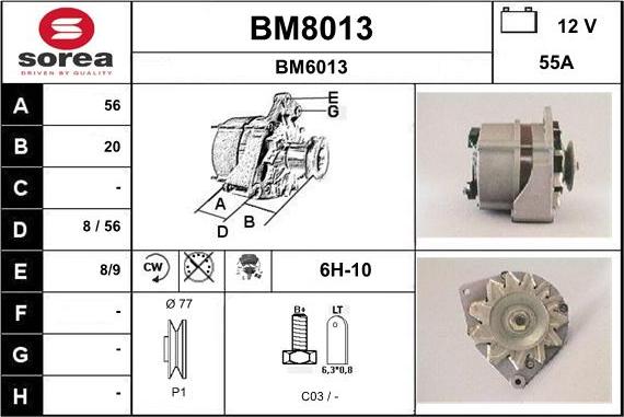 SNRA BM8013 - Ģenerators autospares.lv