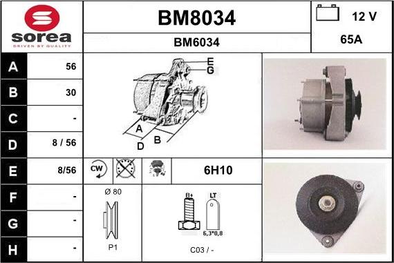 SNRA BM8034 - Генератор www.autospares.lv