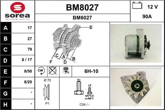 SNRA BM8027 - Ģenerators autospares.lv