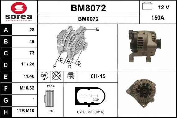 SNRA BM8072 - Ģenerators autospares.lv