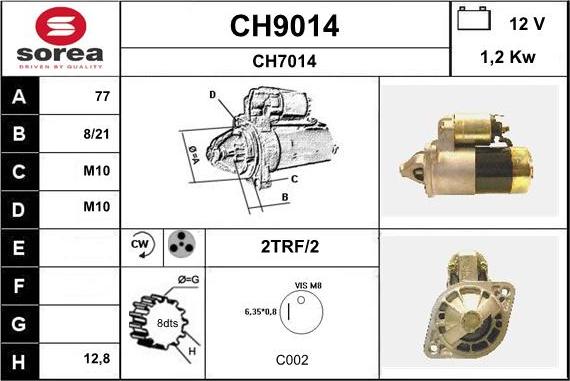 SNRA CH9014 - Starteris www.autospares.lv