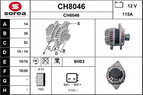 SNRA CH8046 - Генератор www.autospares.lv