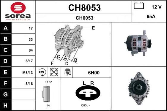 SNRA CH8053 - Ģenerators autospares.lv