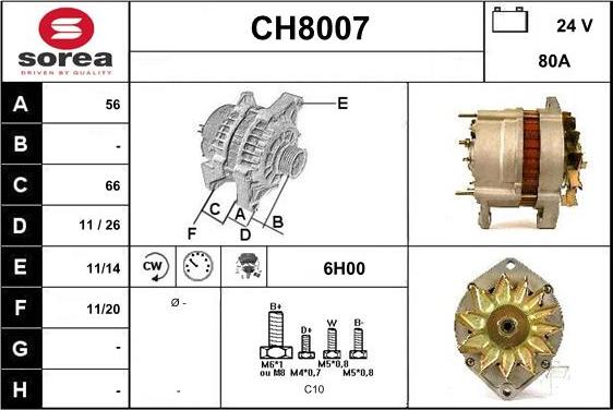 SNRA CH8007 - Генератор www.autospares.lv