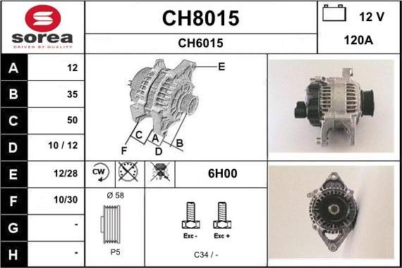 SNRA CH8015 - Ģenerators autospares.lv