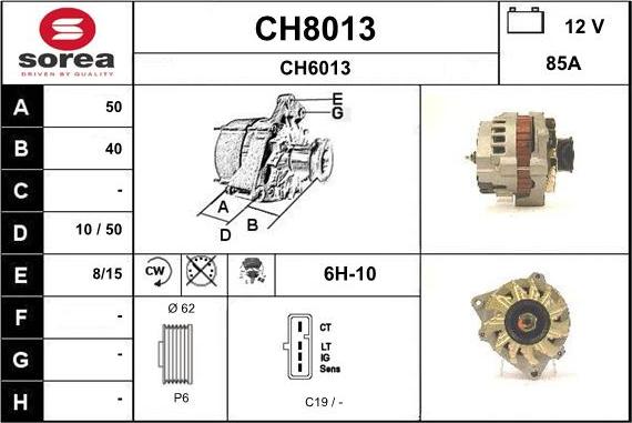 SNRA CH8013 - Генератор www.autospares.lv