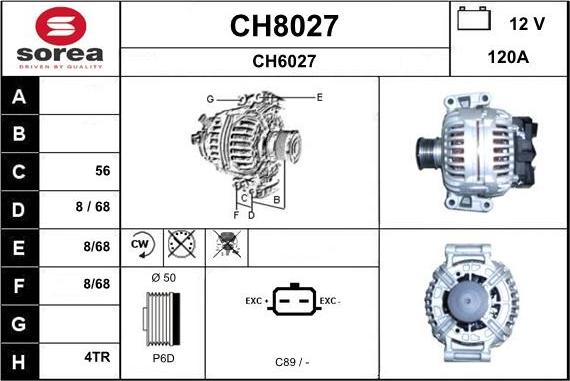 SNRA CH8027 - Ģenerators www.autospares.lv