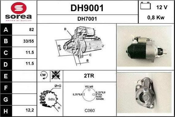 SNRA DH9001 - Starter www.autospares.lv