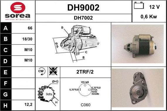 SNRA DH9002 - Starter www.autospares.lv