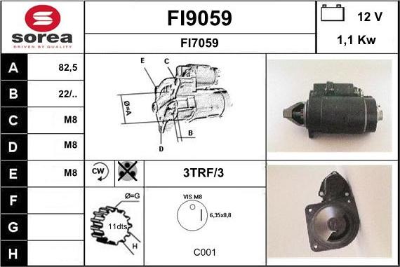 SNRA FI9059 - Стартер www.autospares.lv