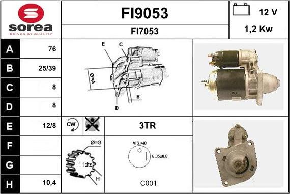 SNRA FI9053 - Starteris autospares.lv