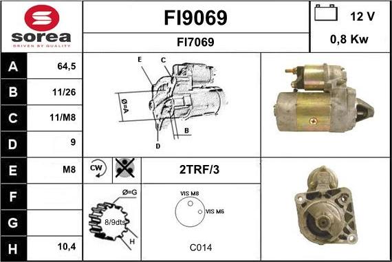 SNRA FI9069 - Starteris www.autospares.lv