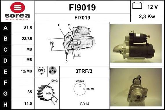 SNRA FI9019 - Starteris autospares.lv