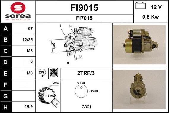 SNRA FI9015 - Starteris autospares.lv