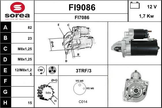 SNRA FI9086 - Стартер www.autospares.lv