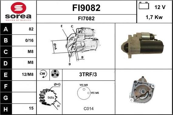 SNRA FI9082 - Стартер www.autospares.lv