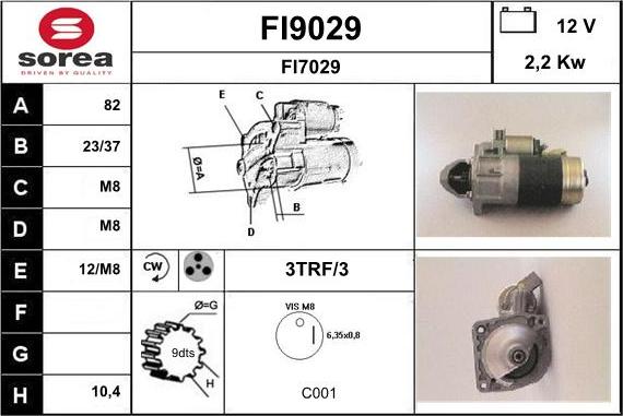 SNRA FI9029 - Starteris autospares.lv