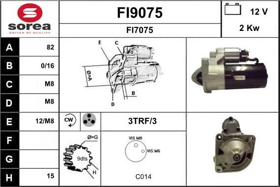 SNRA FI9075 - Starter www.autospares.lv