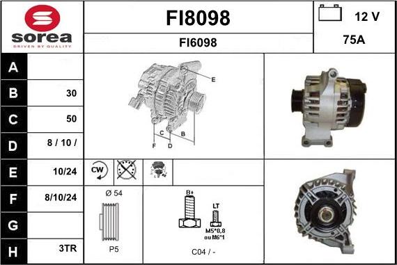 SNRA FI8098 - Генератор www.autospares.lv