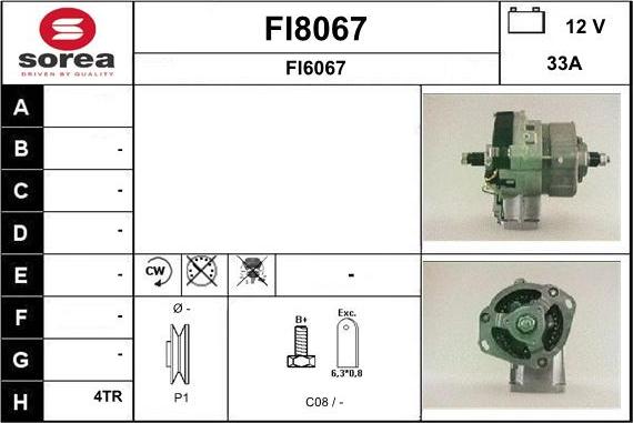 SNRA FI8067 - Ģenerators autospares.lv