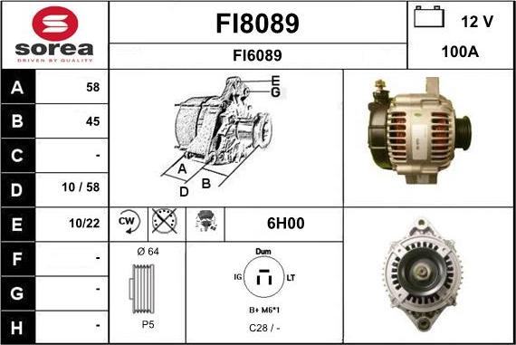 SNRA FI8089 - Ģenerators autospares.lv