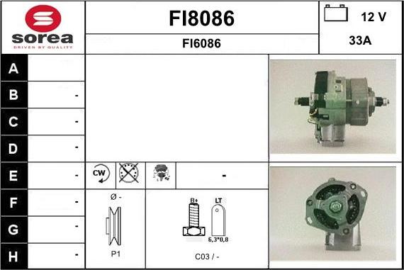 SNRA FI8086 - Ģenerators autospares.lv